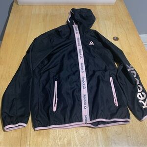 Reebok‎ Jacket Adult M Black Full Zip Mock Neck Athletic Running Womens